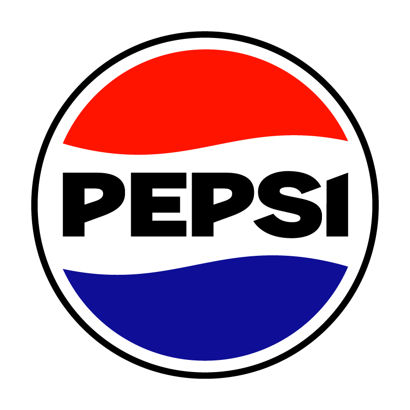 Pepsi Logo Goldsponsor Rot blauer Kreis mit Pepsi Schriftzug in der Mitte